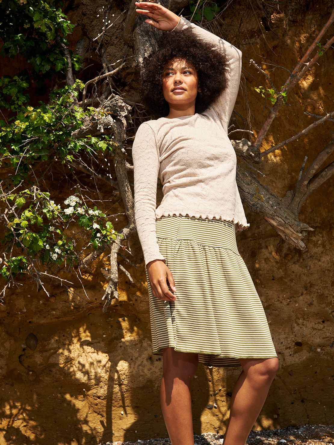 Skirt stripes organic cotton